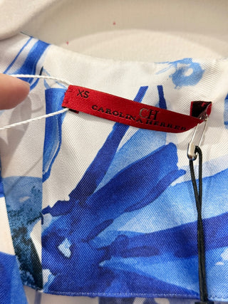 Carolina Herrera pattern ruffle mini dress, XS