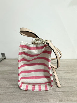 Kate Spade manhattan canvas striped mini tote bag with strap