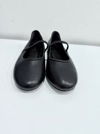 Raye Jolie Leather Slip on Ballerina Flat Shoes Black Women's Size US  7.5