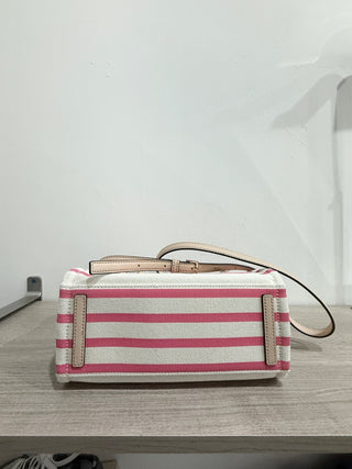 Kate Spade manhattan canvas striped mini tote bag with strap
