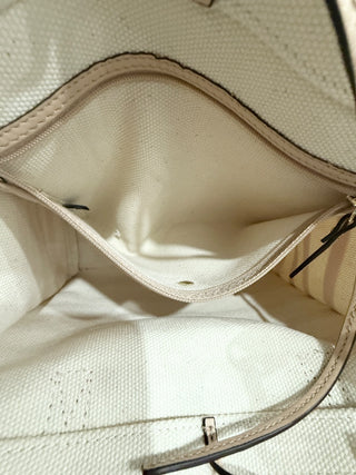Kate Spade manhattan canvas striped mini tote bag with strap