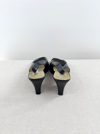 Bruno Magli platform peep toe slingback leather sandals, 39
