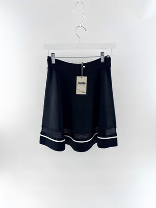 A.L.C. Rayon Skirt with Mesh Trim, S