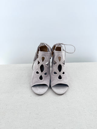 Aquazzura suede lace up booties, 40.5