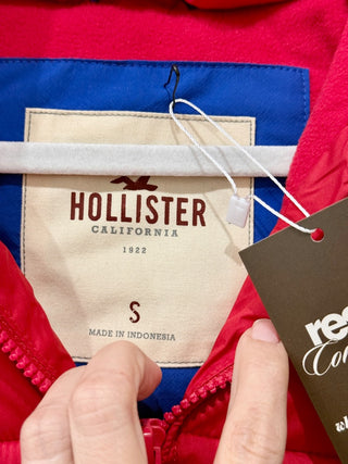 Hollister puffer vest with hoodie, S