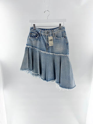 Grlfrnd Distressed Denim Skirt, 26