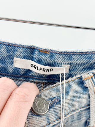 Grlfrnd Distressed Denim Skirt, 26