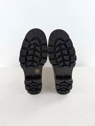 Gucci rain boots rubber monogram mid calf, 38