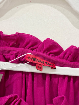 Vivienne Tam boho smocked long sleeve blouse, M