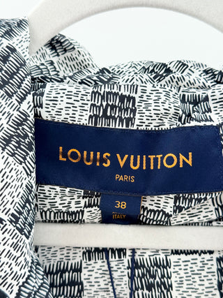 Louis Vuitton hooded puffer vest open arm pillow, 38 FR / US 6