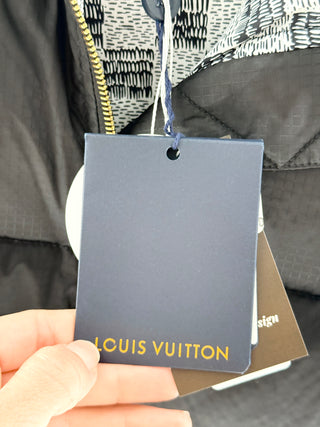 Louis Vuitton hooded puffer vest open arm pillow, 38 FR / US 6
