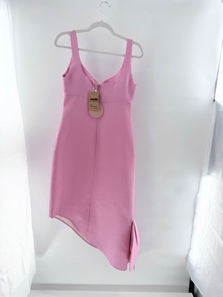 NWT Alexis Margareta Sleeveless Asymmetrical Hem Sheath Dress Pink Women's Small