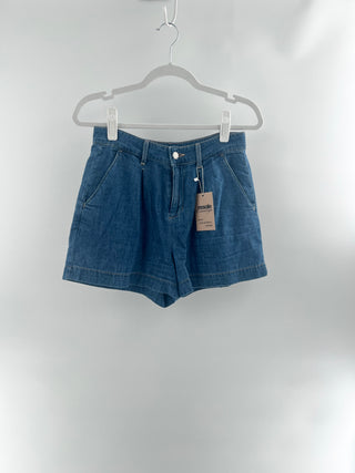 L'Agence pleated chambray shorts, 25