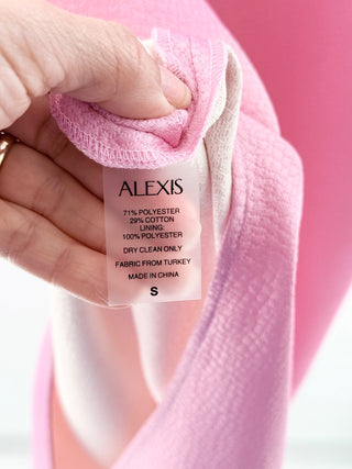 NWT Alexis Margareta Sleeveless Asymmetrical Hem Sheath Dress Pink Women's Small