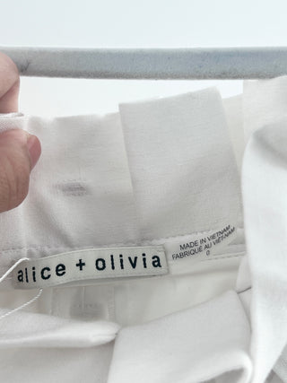 Alice & Olivia linen blend paperbag waist pants, 0