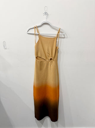 Sandro knit ombre cut out midi dress, 36 FR / 4 US