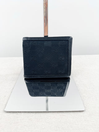 Gucci canvas and leather bifold men wallet
