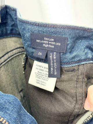 Veronica Beard taylor wide leg jeans, 26