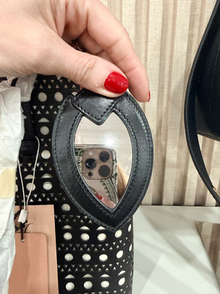 Alaia Le mina 32 leather laser cut shoulder bag