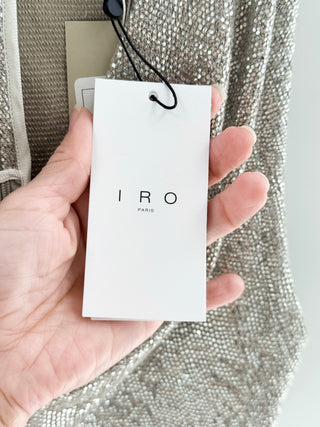 IRO metallic sleeveless top samira, 32 FR / US 0
