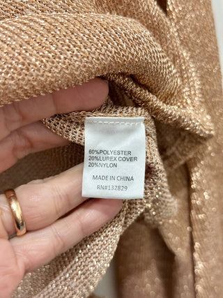 Lovers and Friends metallic set crop top and tie maxi skirt, S