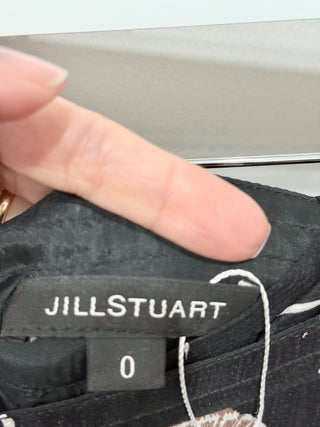 Jil Stuart 100% silk midi skirt floral, 0