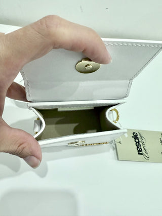 NWOT Jacquemus Le Chiquito Leather Top Handle Bag White Mini