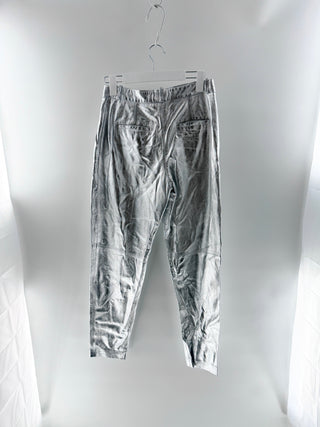 IRO metallic wide leg jeans lamb leather, 36 FR / 4 US