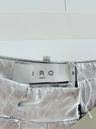 IRO metallic wide leg jeans lamb leather, 36 FR / 4 US