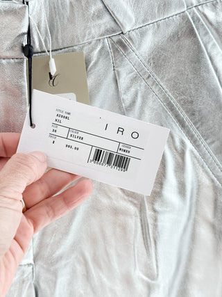 IRO metallic wide leg jeans lamb leather, 36 FR / 4 US
