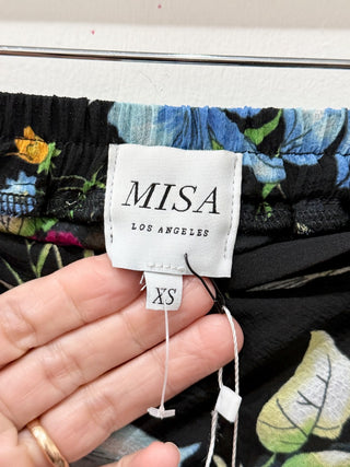 MISA ruffle floral midi skirt, XS