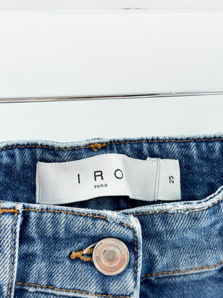 IRO straight leg jeans with cut outs, 25