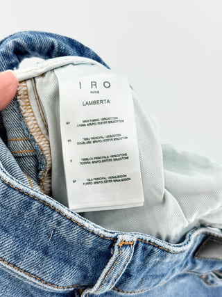 IRO straight leg jeans with cut outs, 25