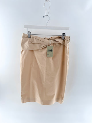 Gucci cotton midi skirt with knot detail, 42 IT / US 6