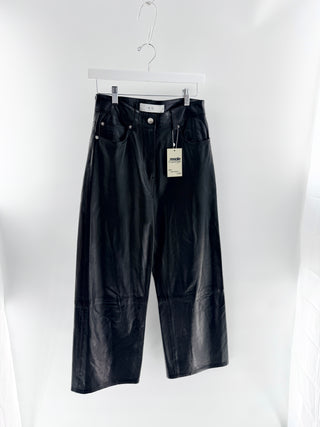 IRO lamb leather wide leg pants, 36 FR / 4 US