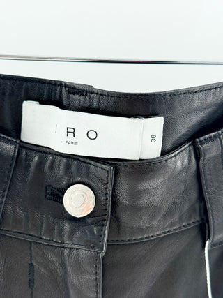 IRO lamb leather wide leg pants, 36 FR / 4 US