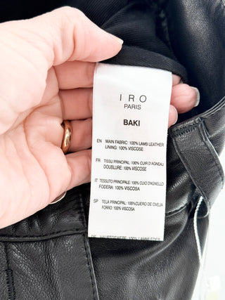 IRO lamb leather wide leg pants, 36 FR / 4 US