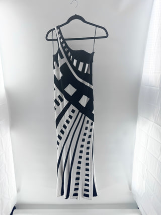 Jovani asymmetrical long pattern dress, 0