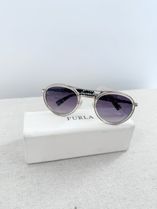 Furla round sunglasses with double bridge