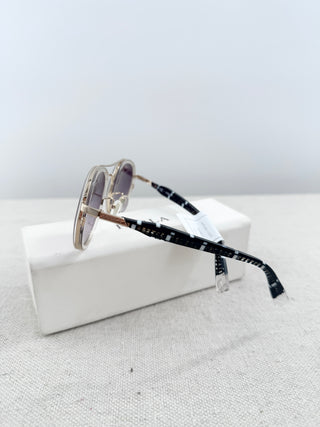 Furla round sunglasses with double bridge