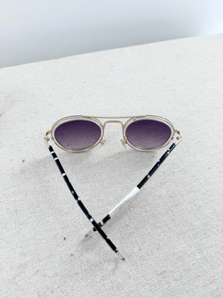 Furla round sunglasses with double bridge