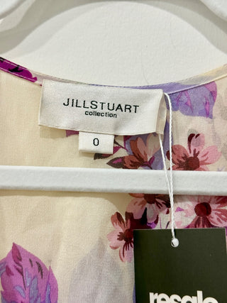 Jil Stuart ruffle silk maxi dress, 0