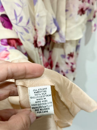 Jil Stuart ruffle silk maxi dress, 0