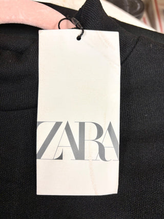 Zara black midi dress NWT high neck, S