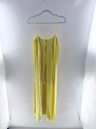 Alexis mini dress with long fabric fringe, S