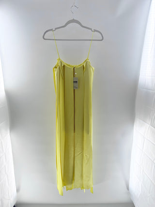 Alexis mini dress with long fabric fringe, S