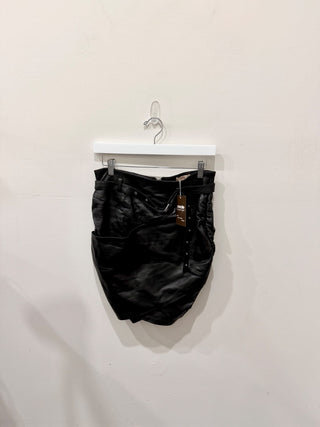 Camila Coelho tulip shape mini skirt 100% leather, M