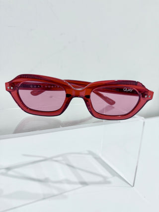 Quay Australia Anything goes red square sunglasses