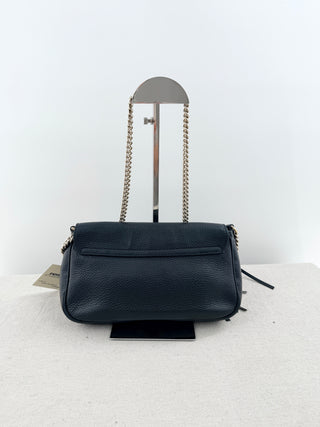 Gucci soho flap leather cross body bag with chain strap