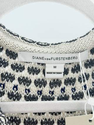 Diane von Furstenberg knit open long jacket, M